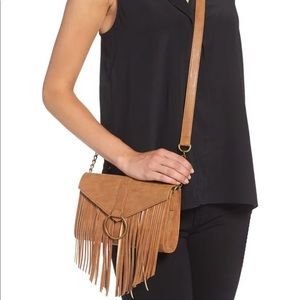 Sold Nordstrom BP Fringe Faux Leather crossbody purse